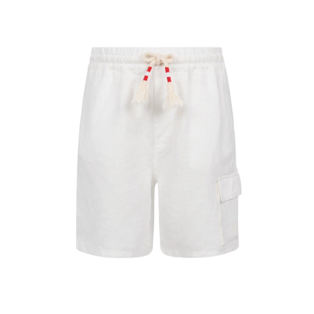 MC2 Marseille Jr White Linen Bermuda