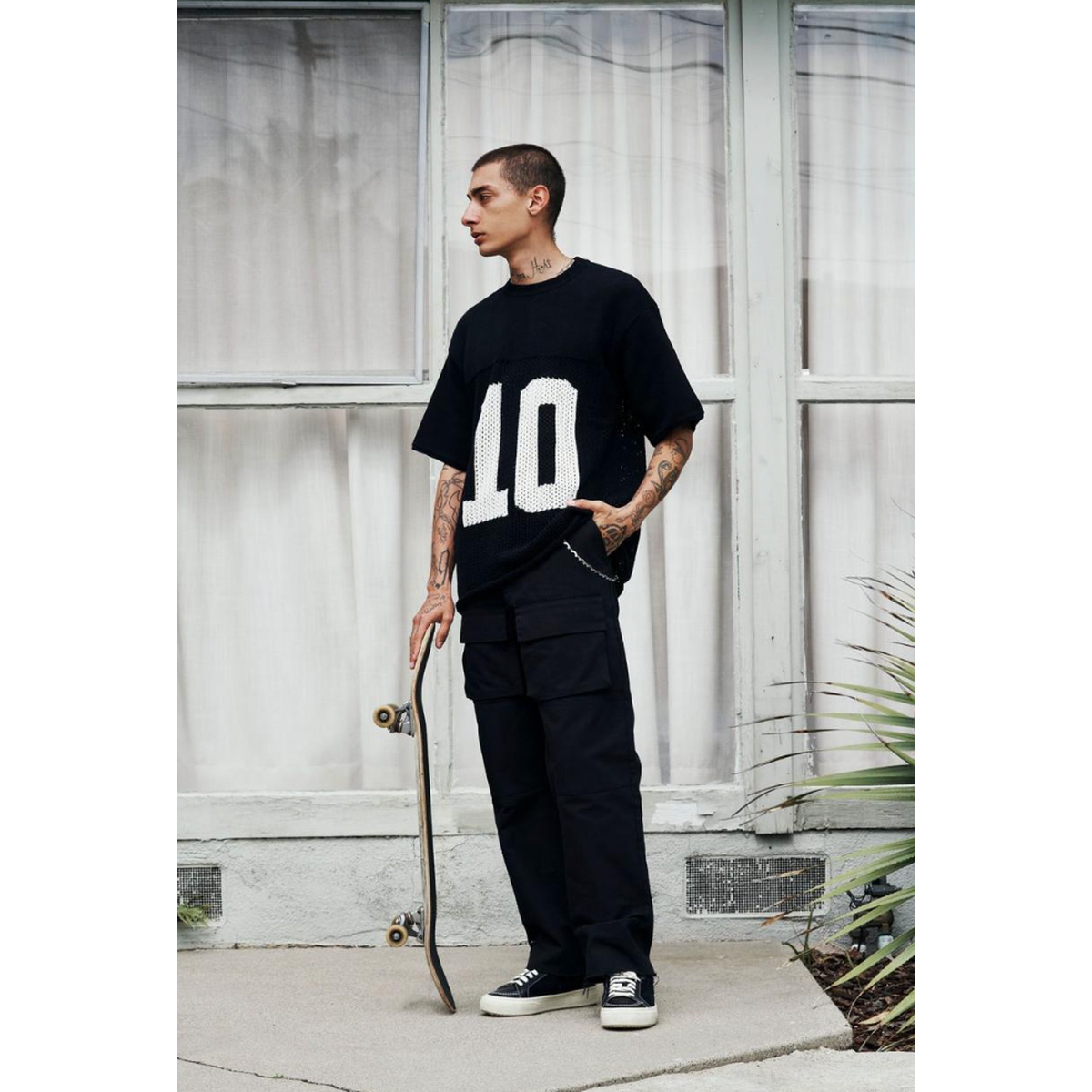 ASKYURSELF - KNIT MESH BLACK JERSEY 10