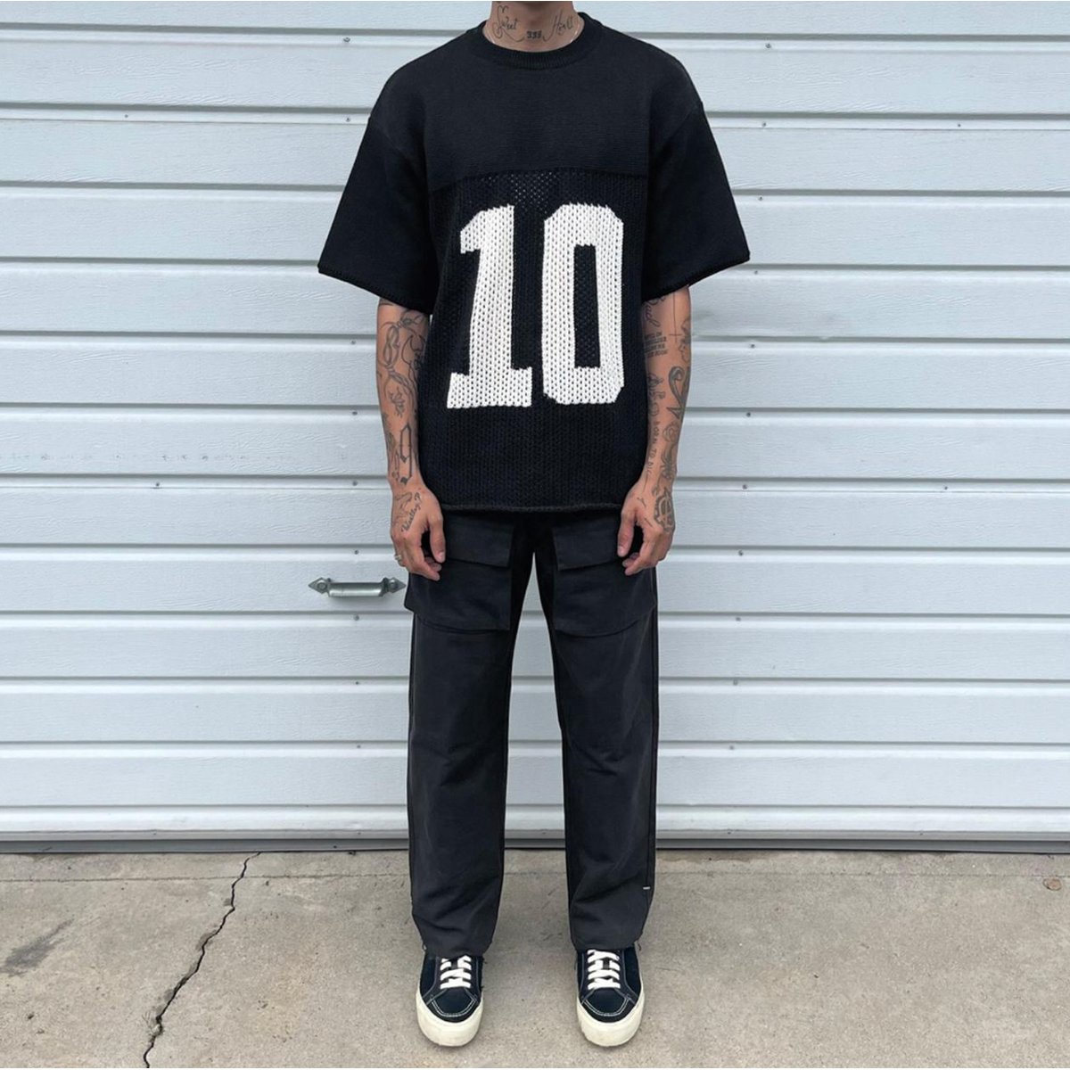 ASKYURSELF - KNIT MESH BLACK JERSEY 10