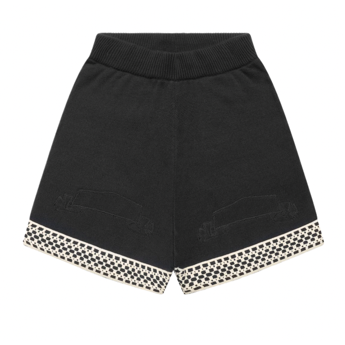 ASKYURSELF - CHECKERBOARD KNIT SHORTS