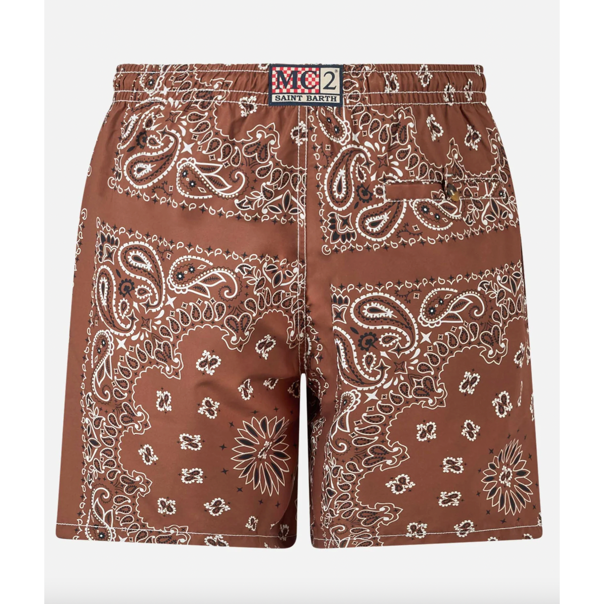 MC2 Brown Bandanna Print Swim Shorts