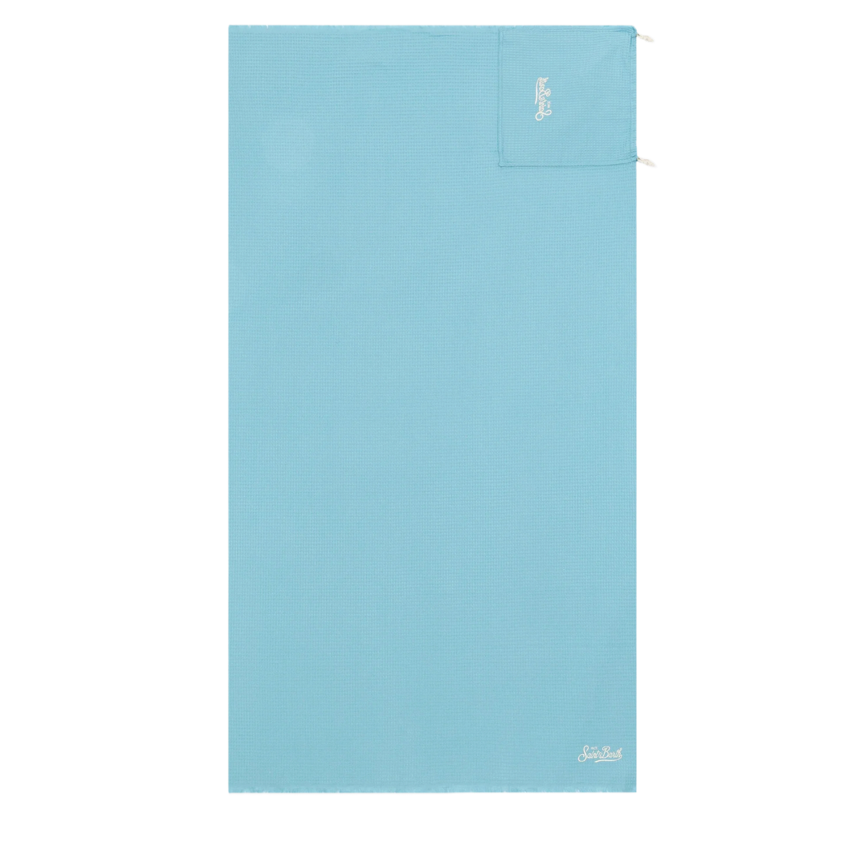 MC2 Light Blue Honeycomb Cotton FoutaSac Beach Towel