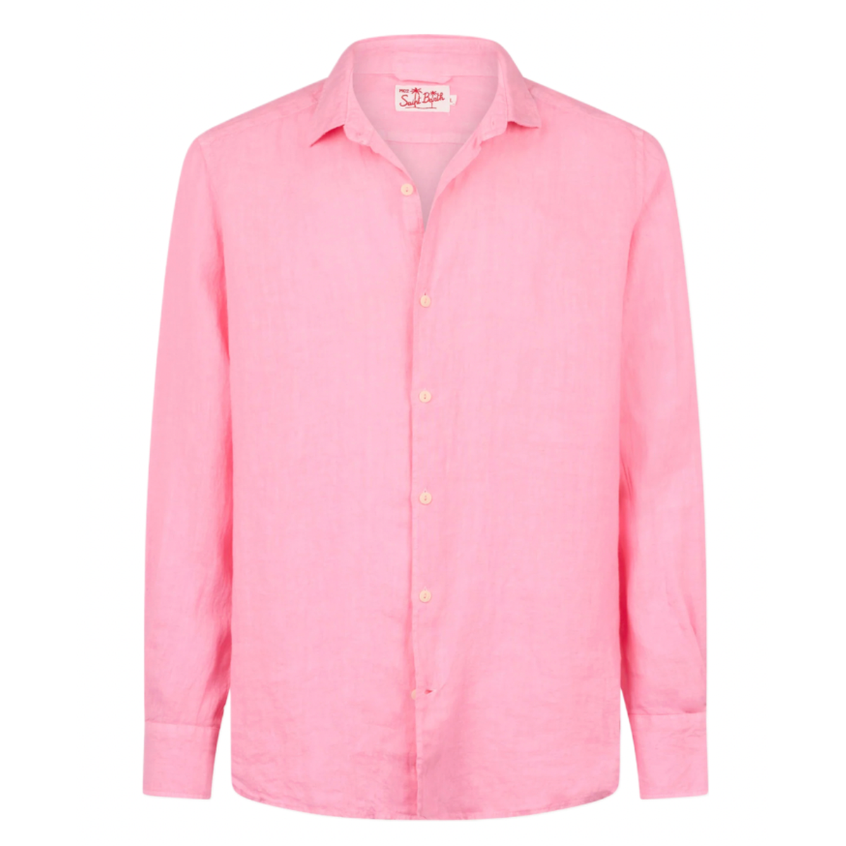 MC2 Man Bubble Pink Linen Shirt Pamplona