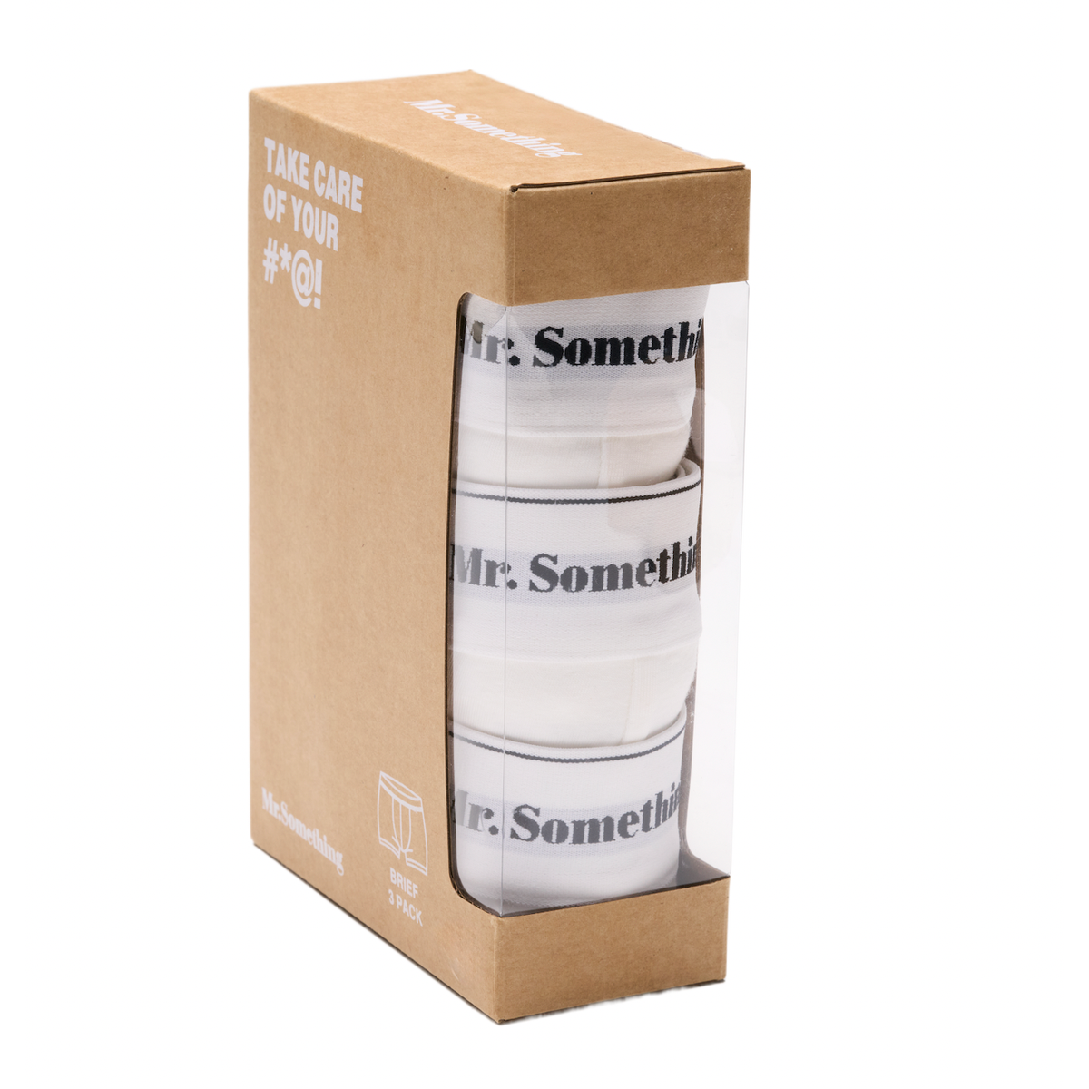 Mr.Something Brief Boxers White Pack