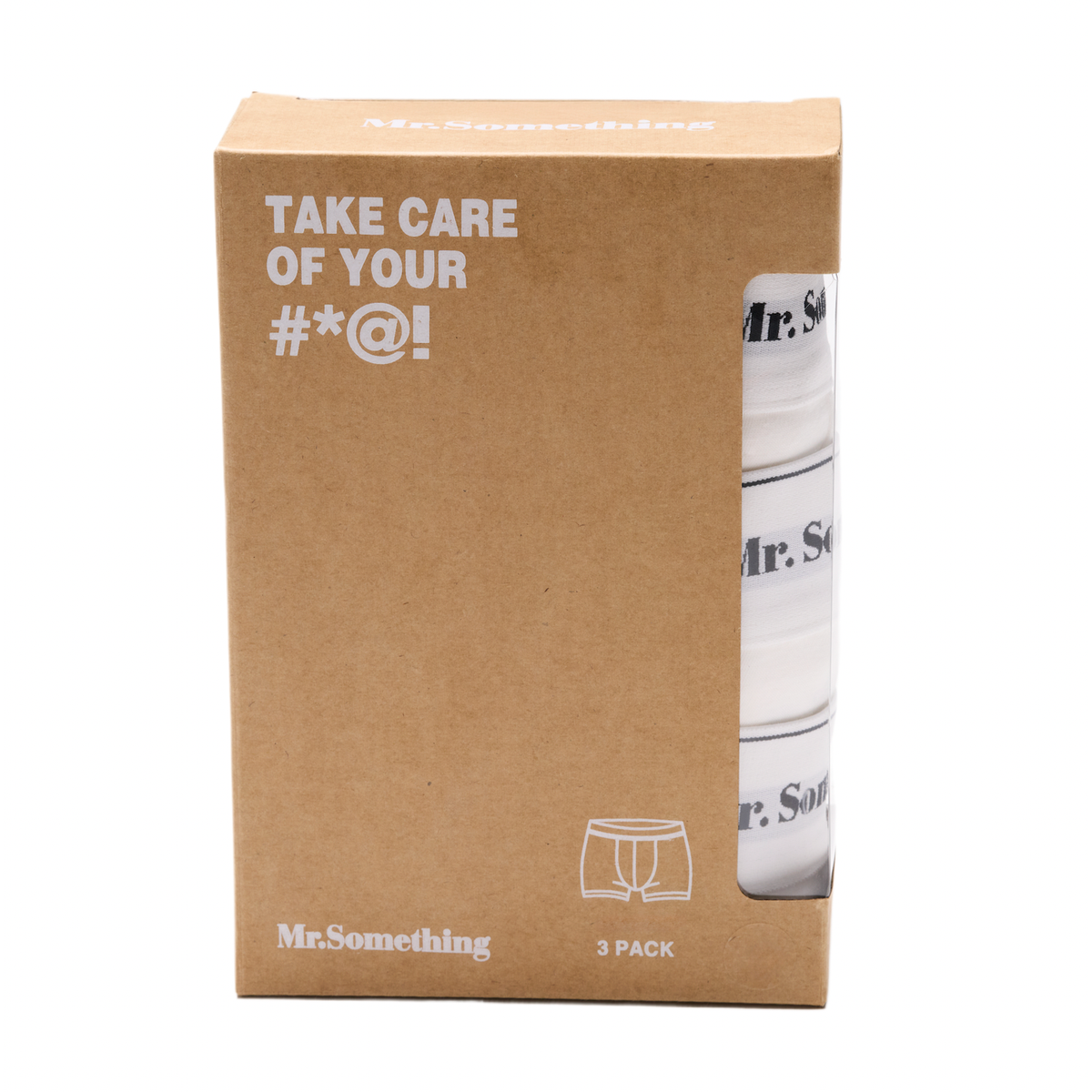 Mr.Something Trunk Boxers White Pack