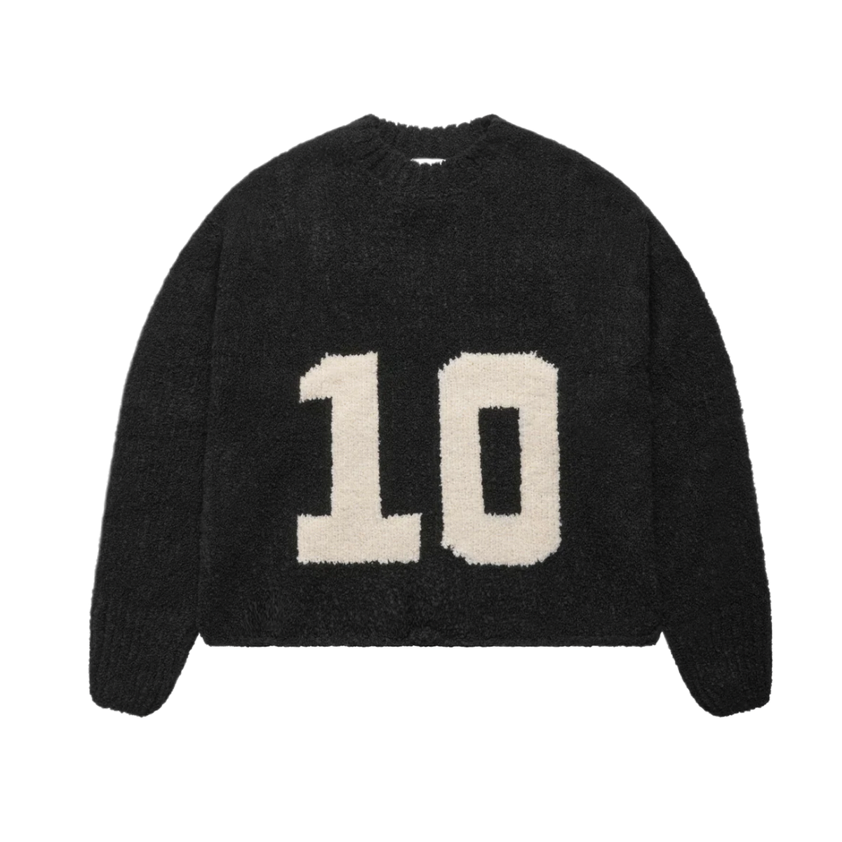 ASKYURSELF - BOUCLE KNIT BLACK JERSEY