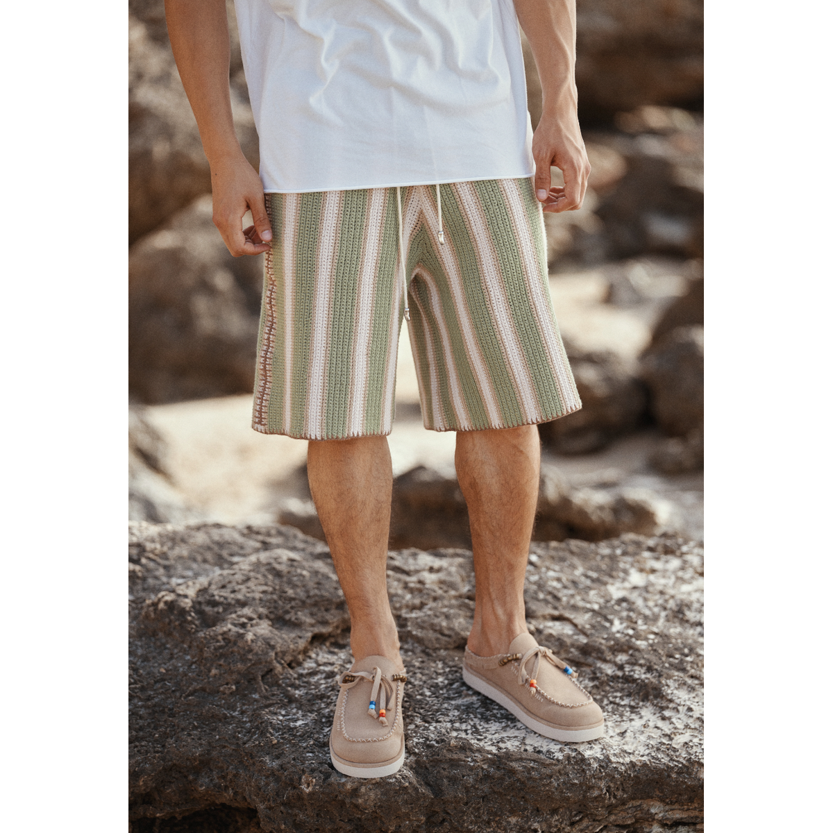 Caleb Green Crochet Shorts