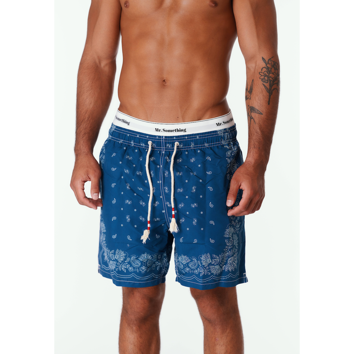 MC2 Saint Barth Gustavia Swim Shorts in Indigo Foulard Print