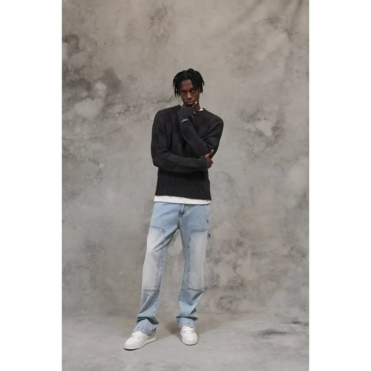 The Couture Club Denim Carpenter Blue Jeans