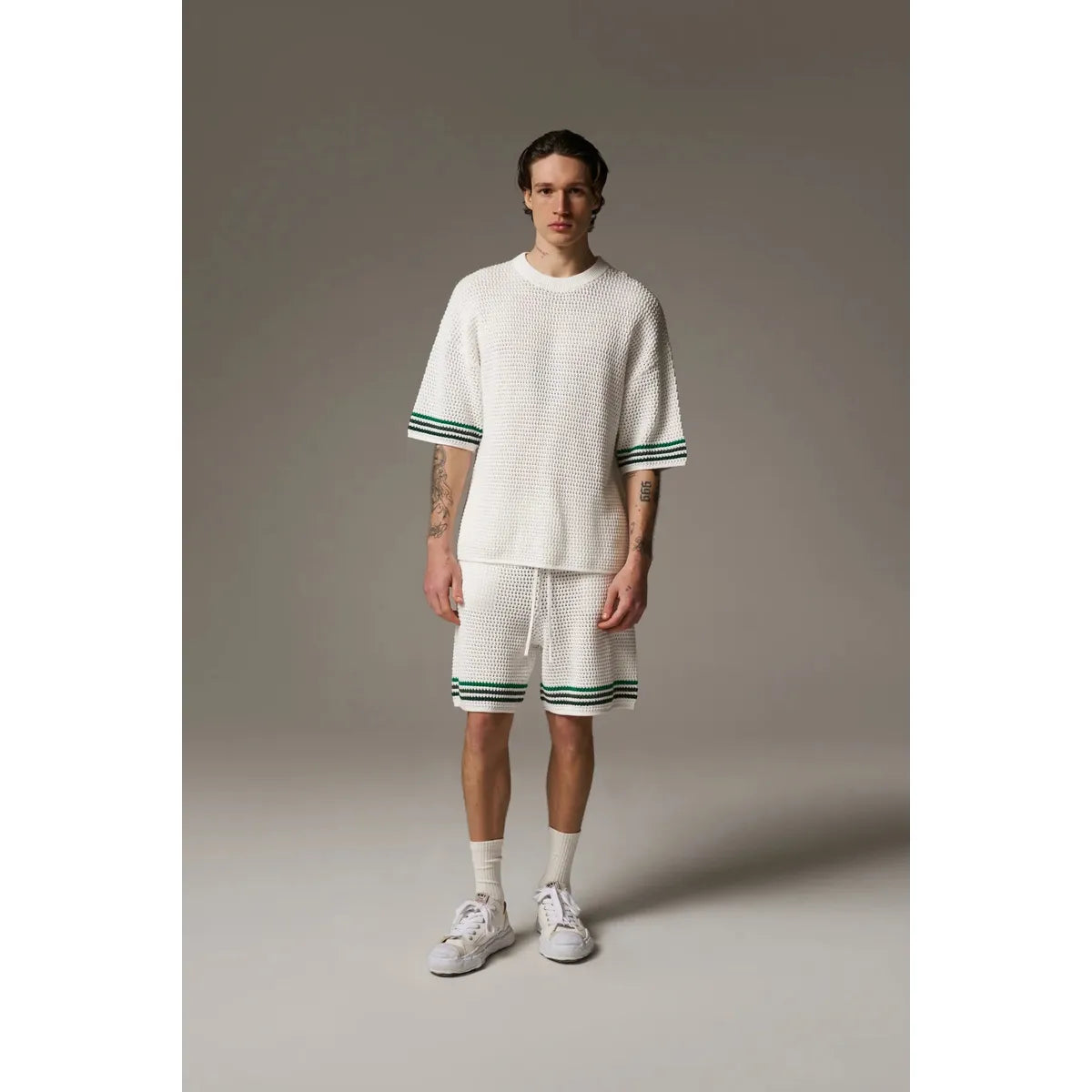 The Couture Club Crochet Knitted White Shorts