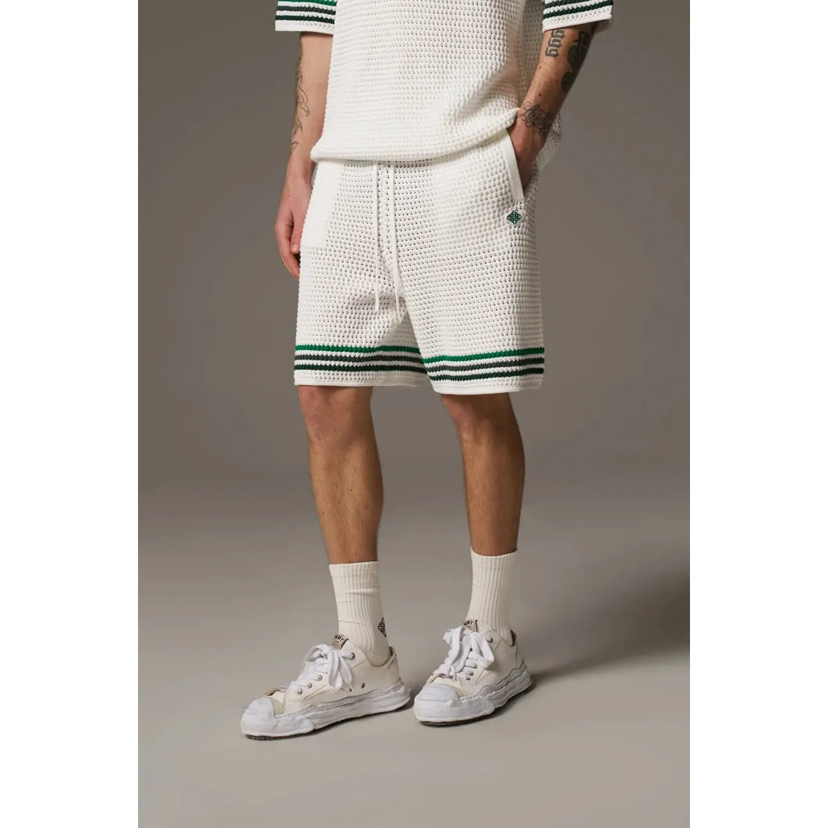 The Couture Club Crochet Knitted White Shorts