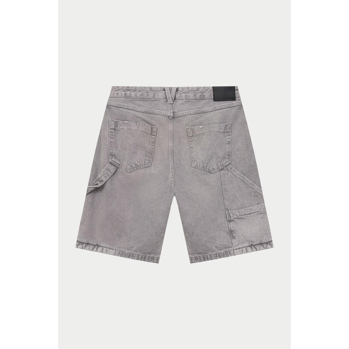 The Couture Club Grey Wash Denim Carpenter Shorts