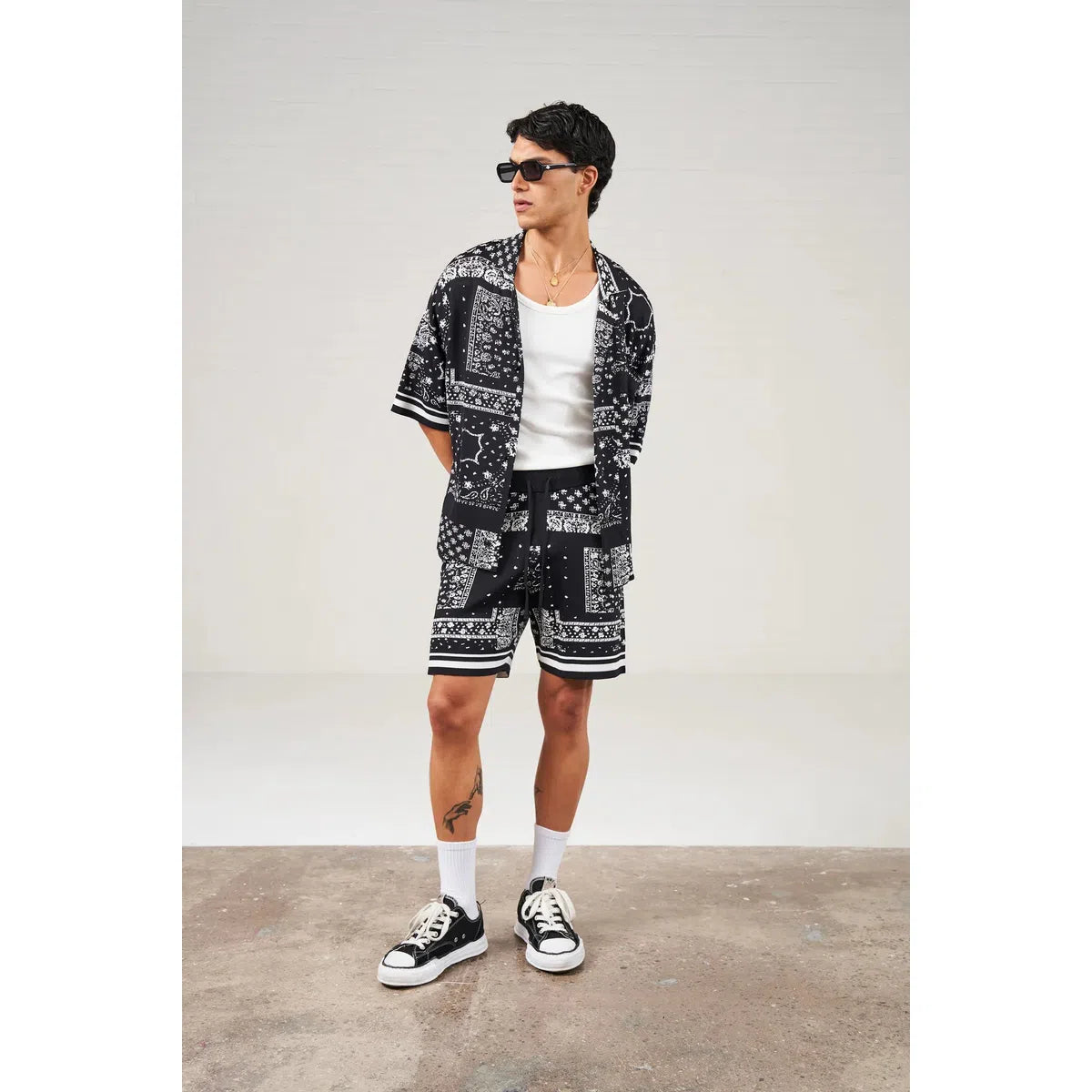 The Couture Club Paisley Knitted Shirt