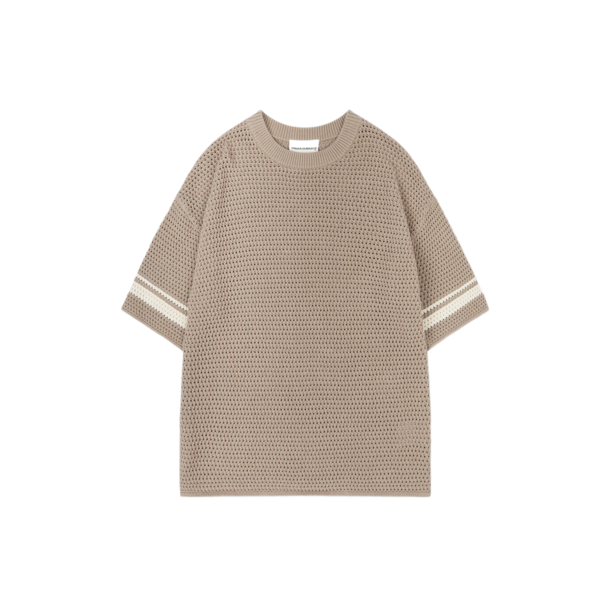 The Couture Club Crochet Brown Knitted Shirt