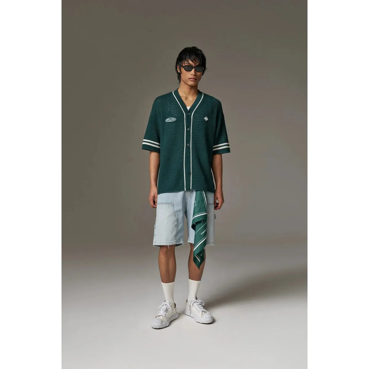 The Couture Club Blue Denim Carpenter Shorts