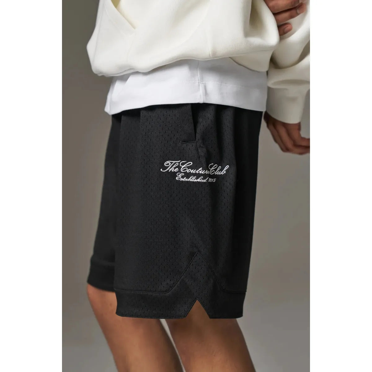 The Couture Club Black Airtex Shorts