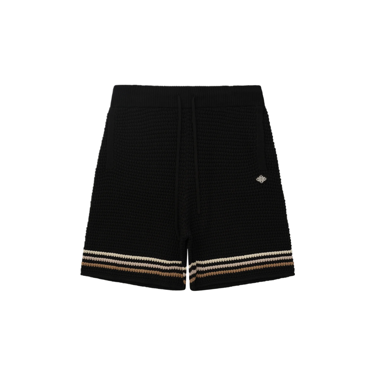 The Couture Club Crochet Knitted Black Shorts