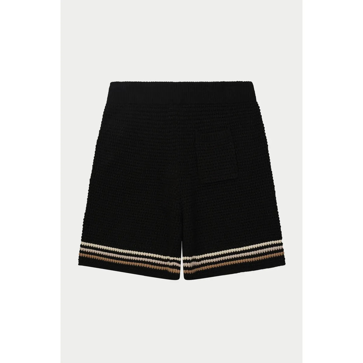 The Couture Club Crochet Knitted Black Shorts