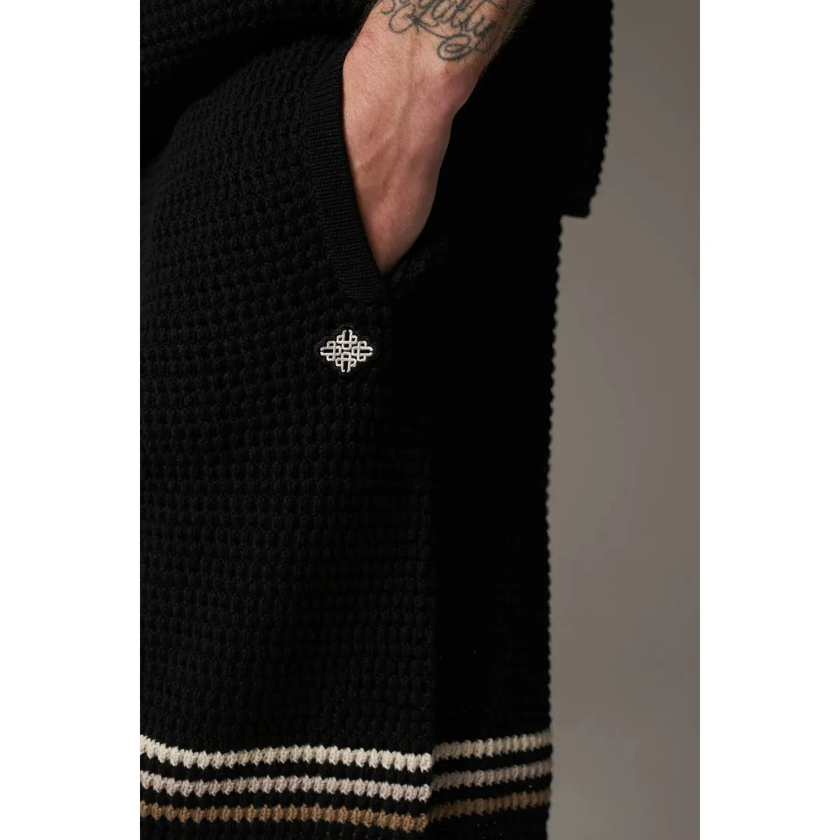 The Couture Club Crochet Knitted Black Shorts