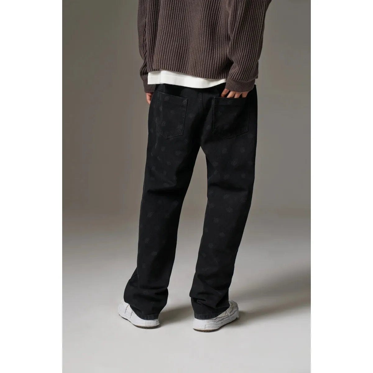 The Couture Club Laser Print Black Emblem Jeans