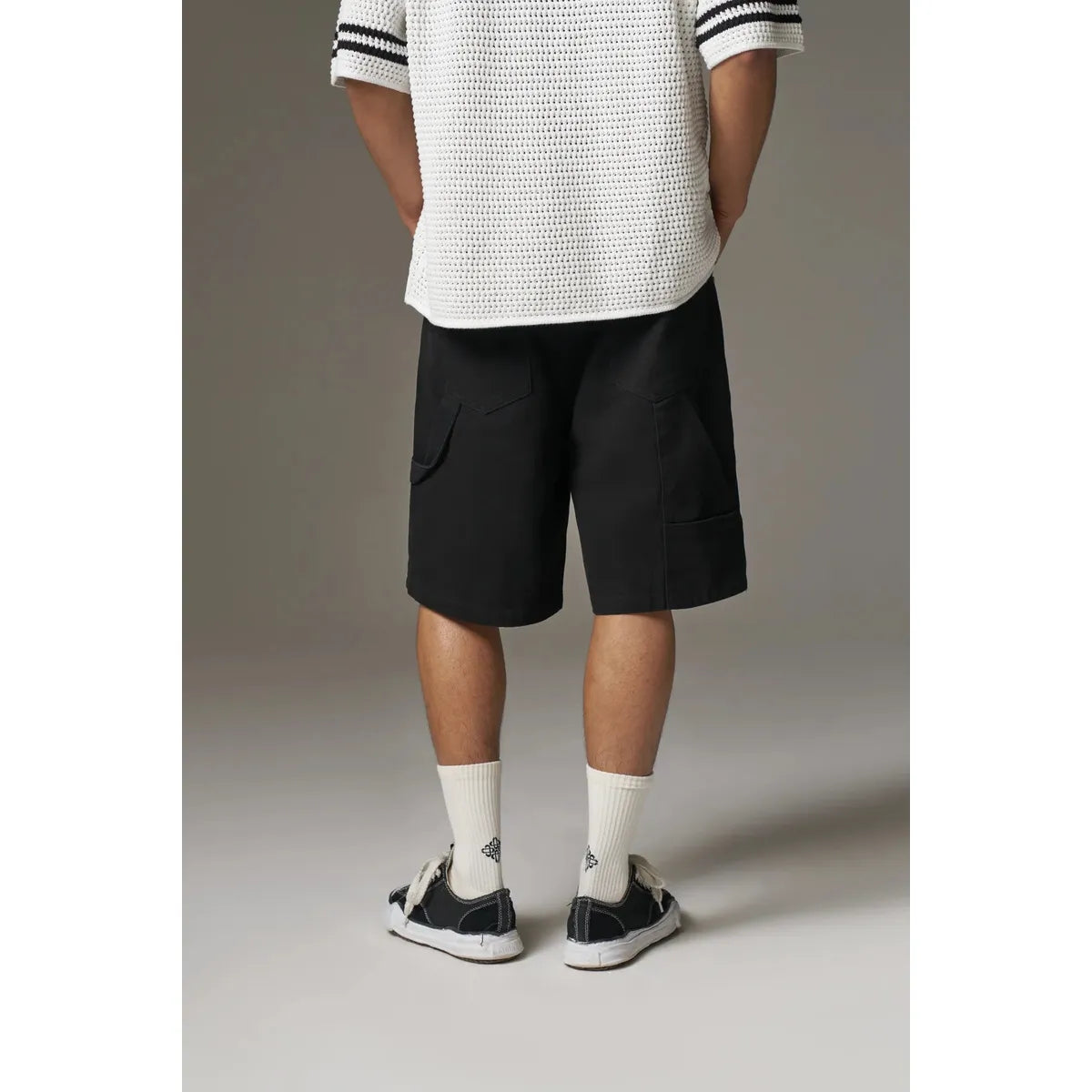 The Couture Club Black Twill Carpenter Shorts