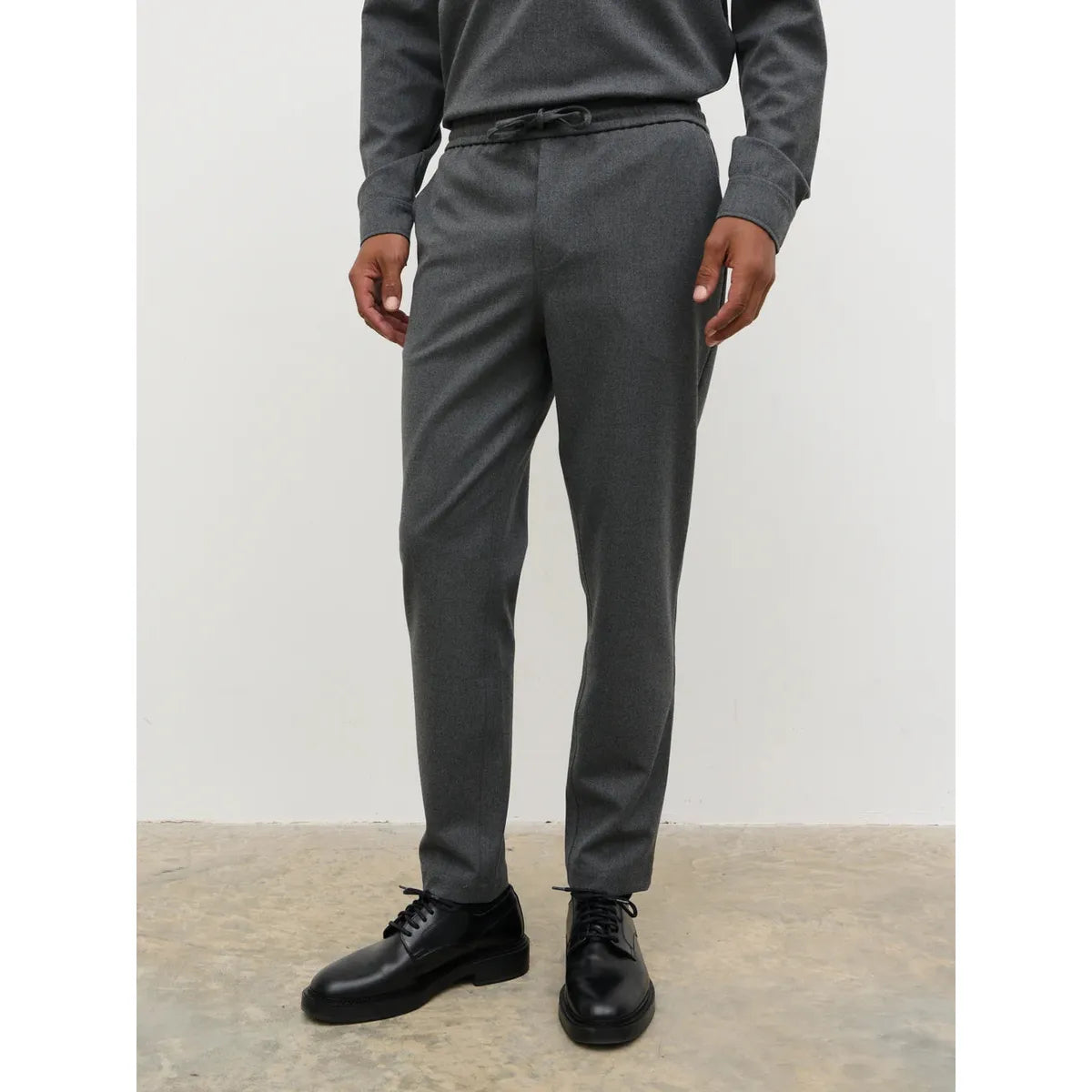 NOBL Theodore Drawstring Trousers Charcoal