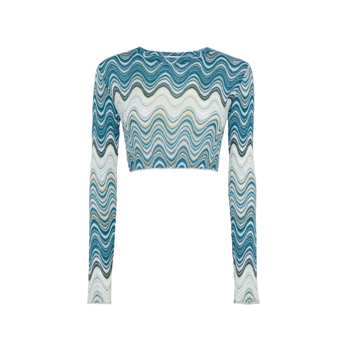 Mc2 Siviglia Raschel Knit Cropped T-shirt