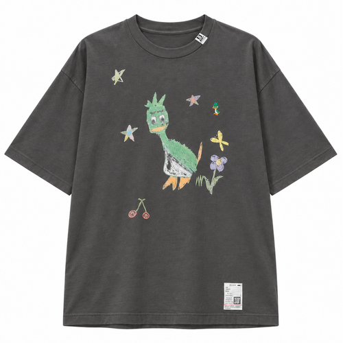 Maison Mihara Yasuhiro Leon Kids Doodle T-Shirt in Black
