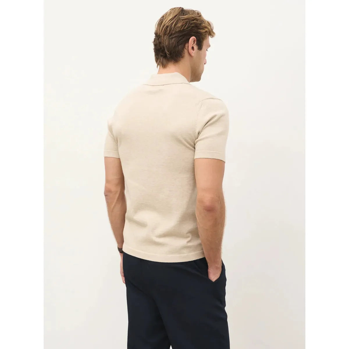 NOBL West Knit Polo Top Beige