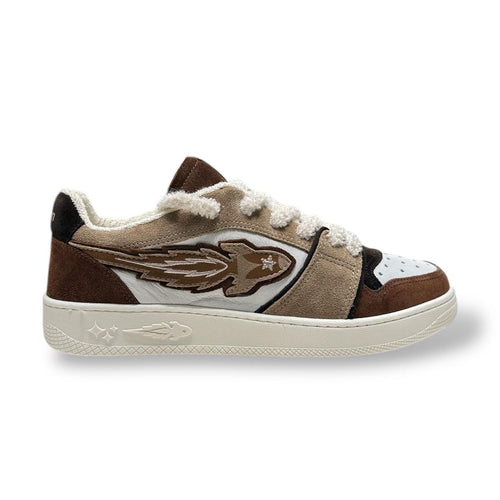 Enterprise Japan × Mr.something EGG Rocket Sneakers in Beige and Marrone