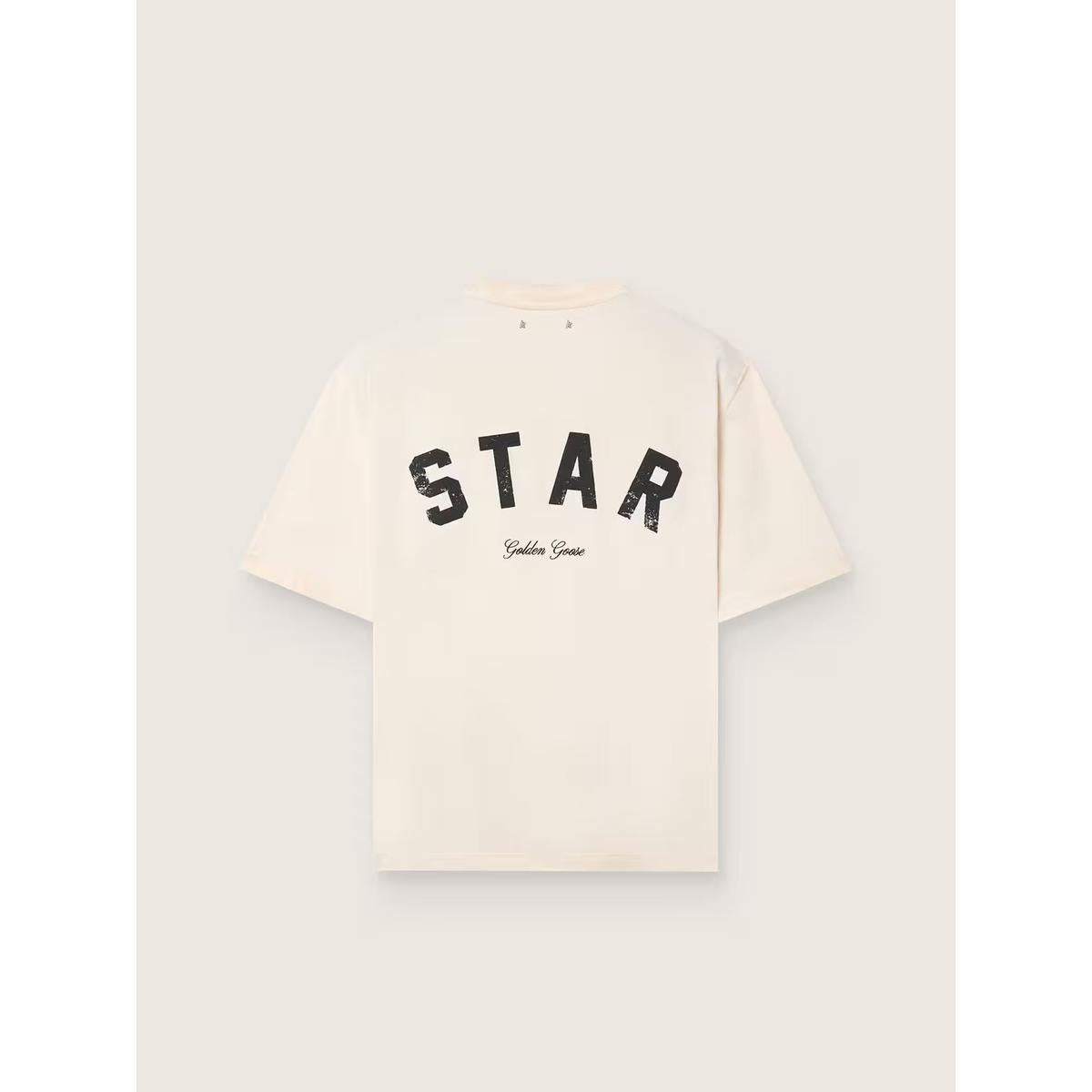 Golden Goose White With Black Print Vintage T-shirt