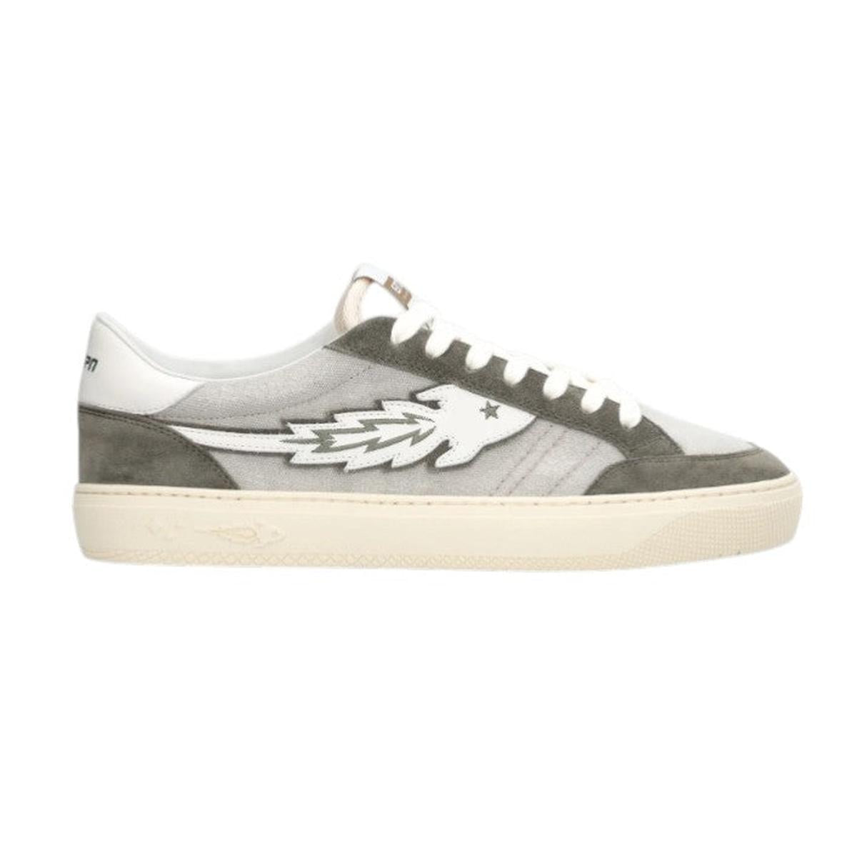Enterprise Japan Jupiter Rocket Sneakers In Grey/Military Leather And Suede