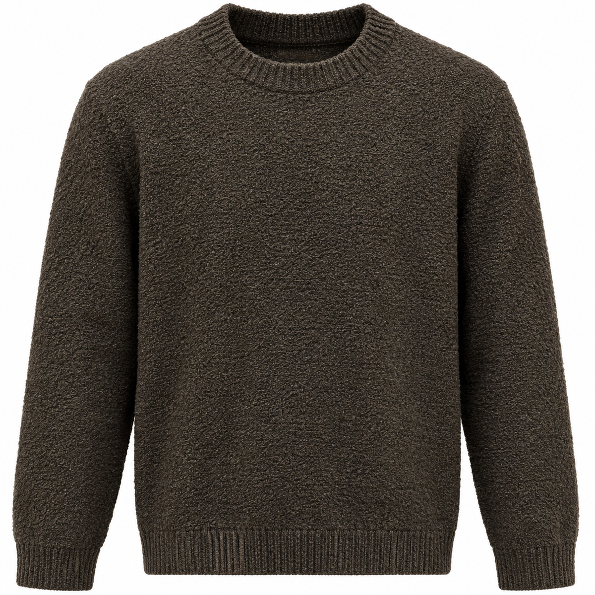 NOBL Cameron Crew Neck Jumper in Brown