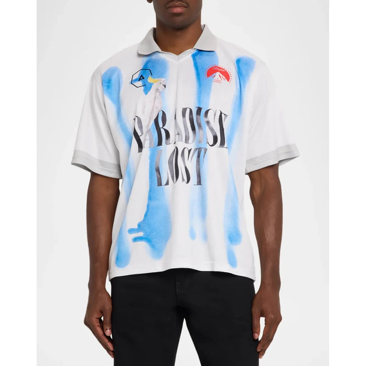 Alchemist Paradise Lost Striped Blue Spray Paint Game Jersey T-Shirt