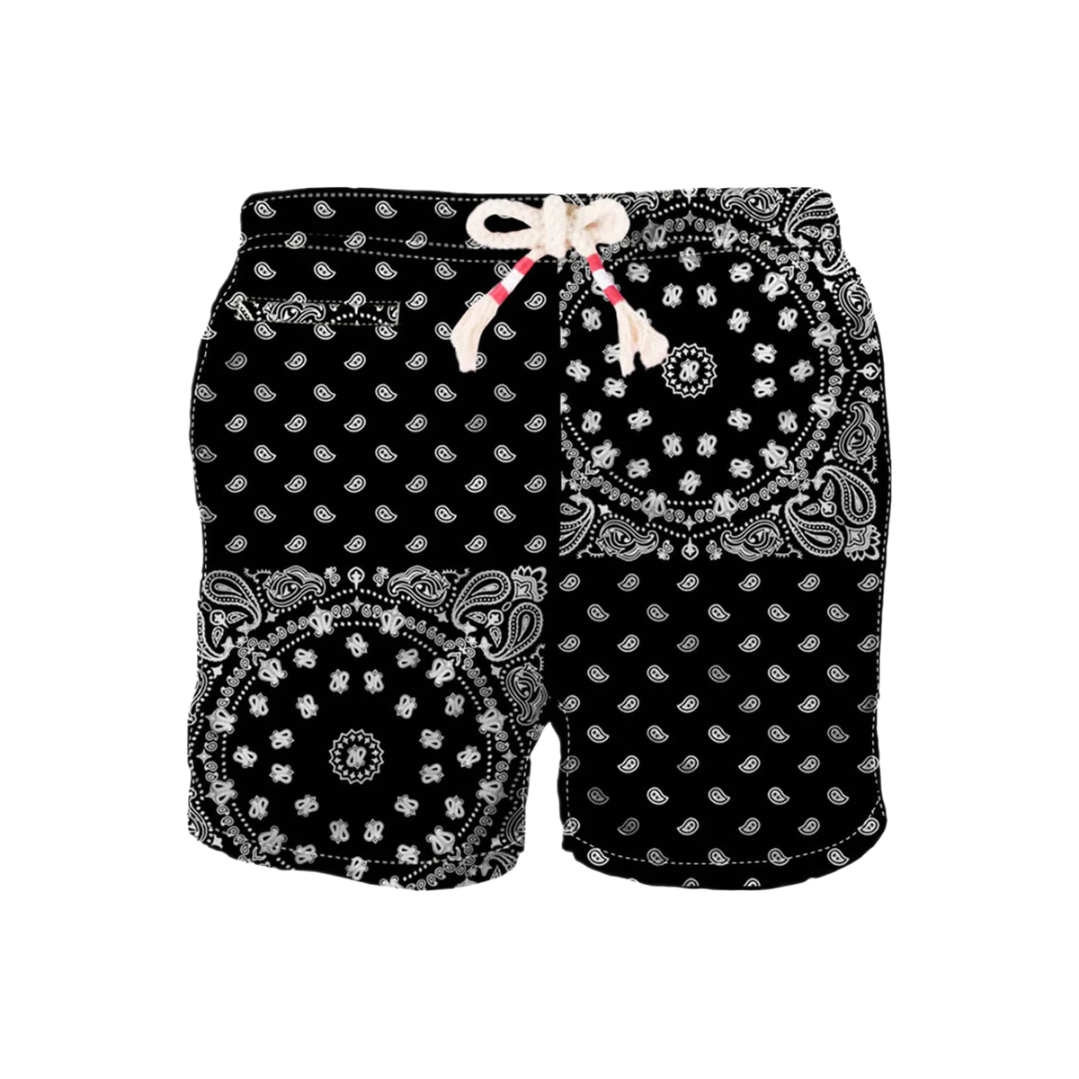MC2 Man Swim Shorts With Black Bandanna Print