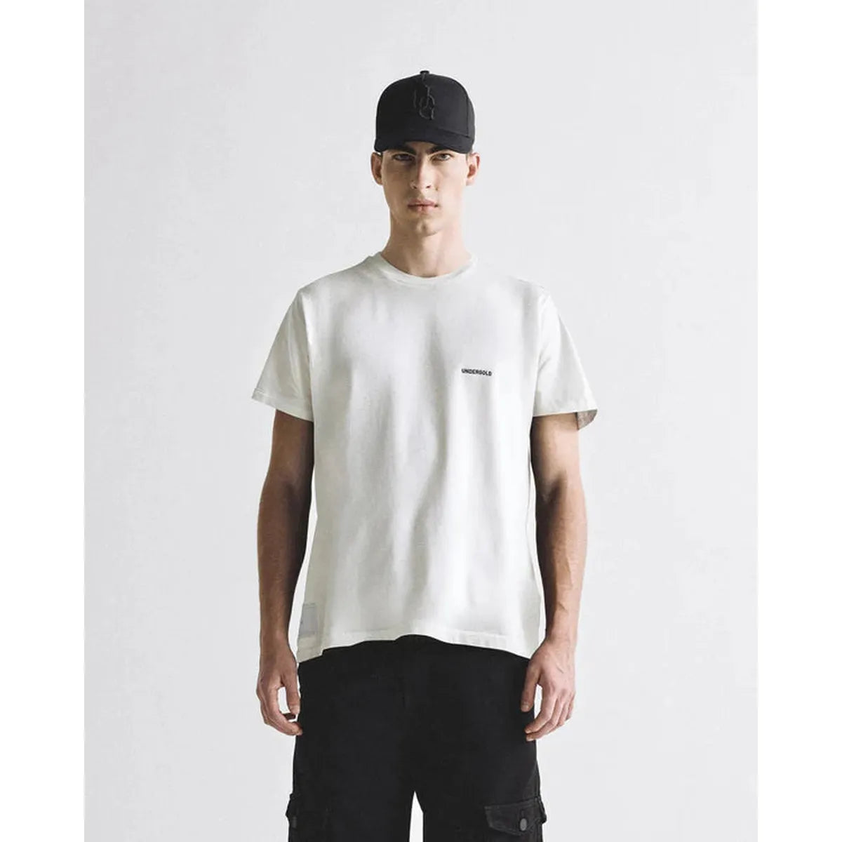 Undergold Basics Tiny Logo Regular Fit White T-shirt