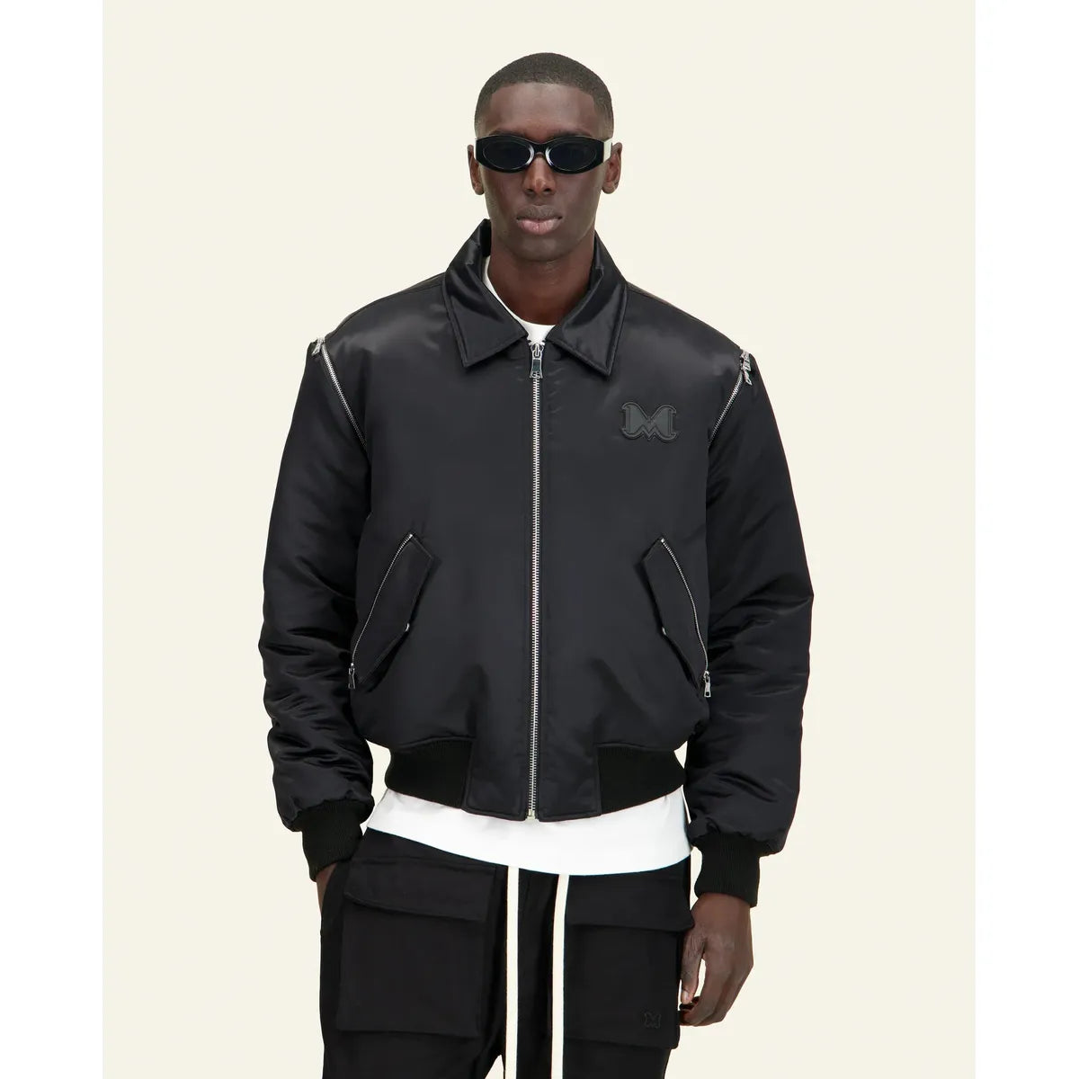 Mouty Black Zipper Bomber