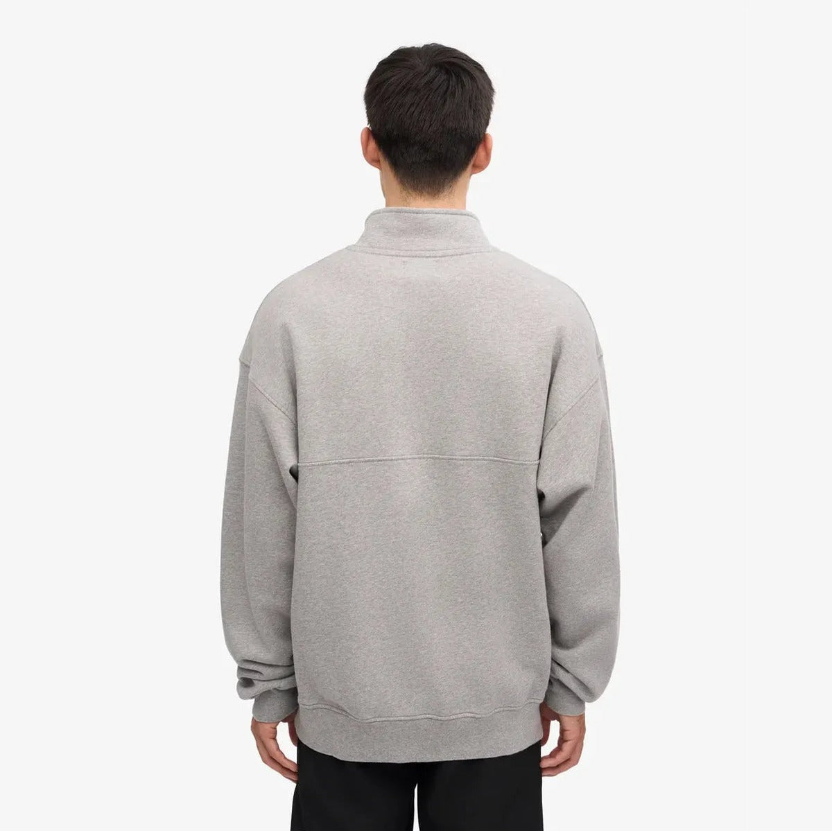 Colorful Standard Organic Quarter Zip in Heather Grey