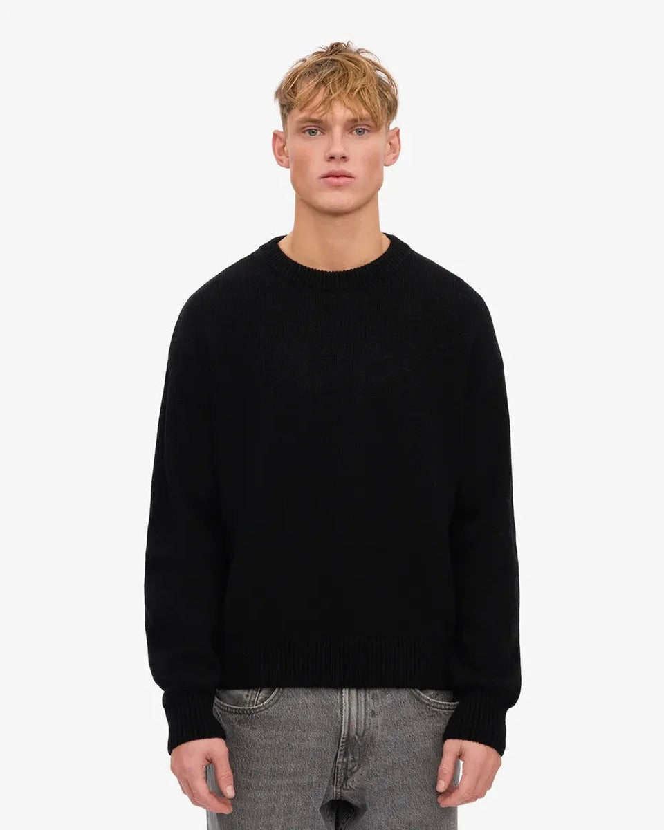 Colorful Standard Oversized Merino Wool Crew in Deep Black