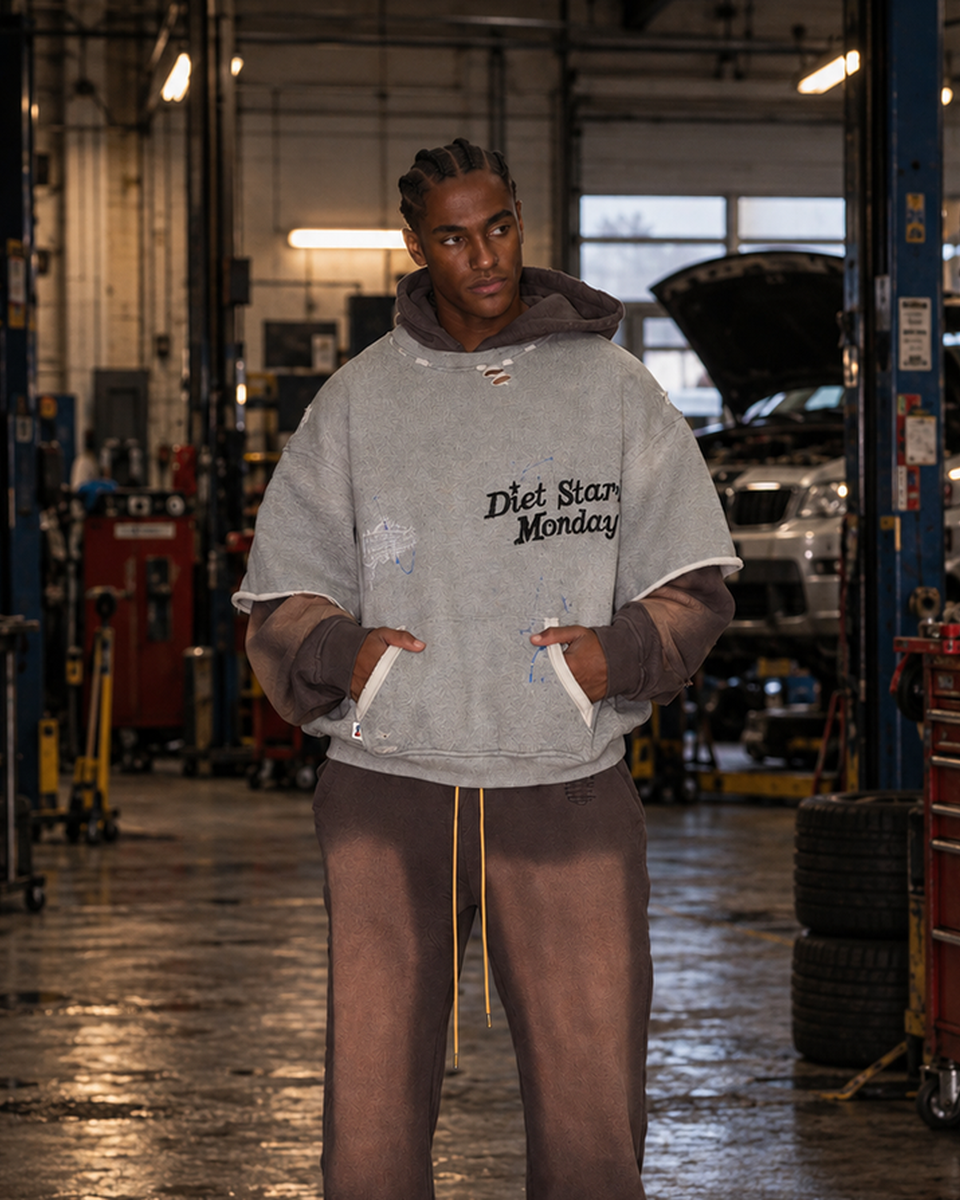 Diet Starts Monday Double Layer Hoodie – Mr.Something campaign
