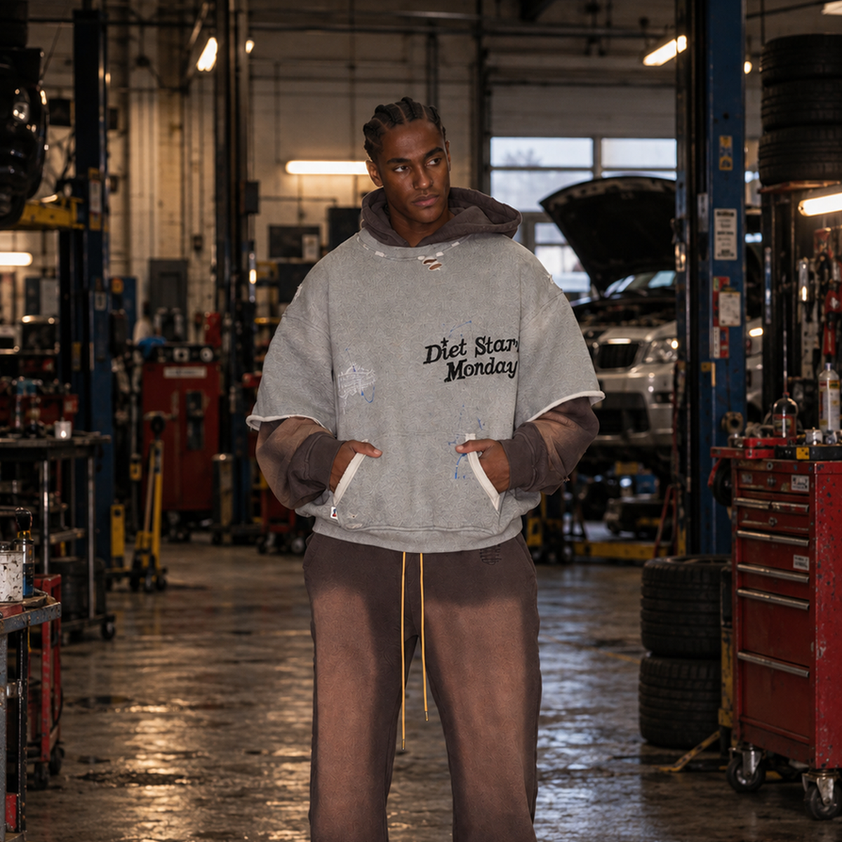 Diet Starts Monday Double Layer Hoodie – Mr.Something campaign