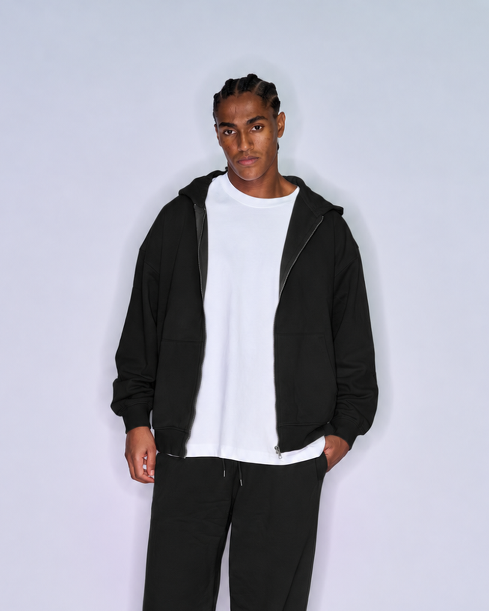 Colorful Standard Organic Oversized Zip Hood Deep Black – Mr.Something look