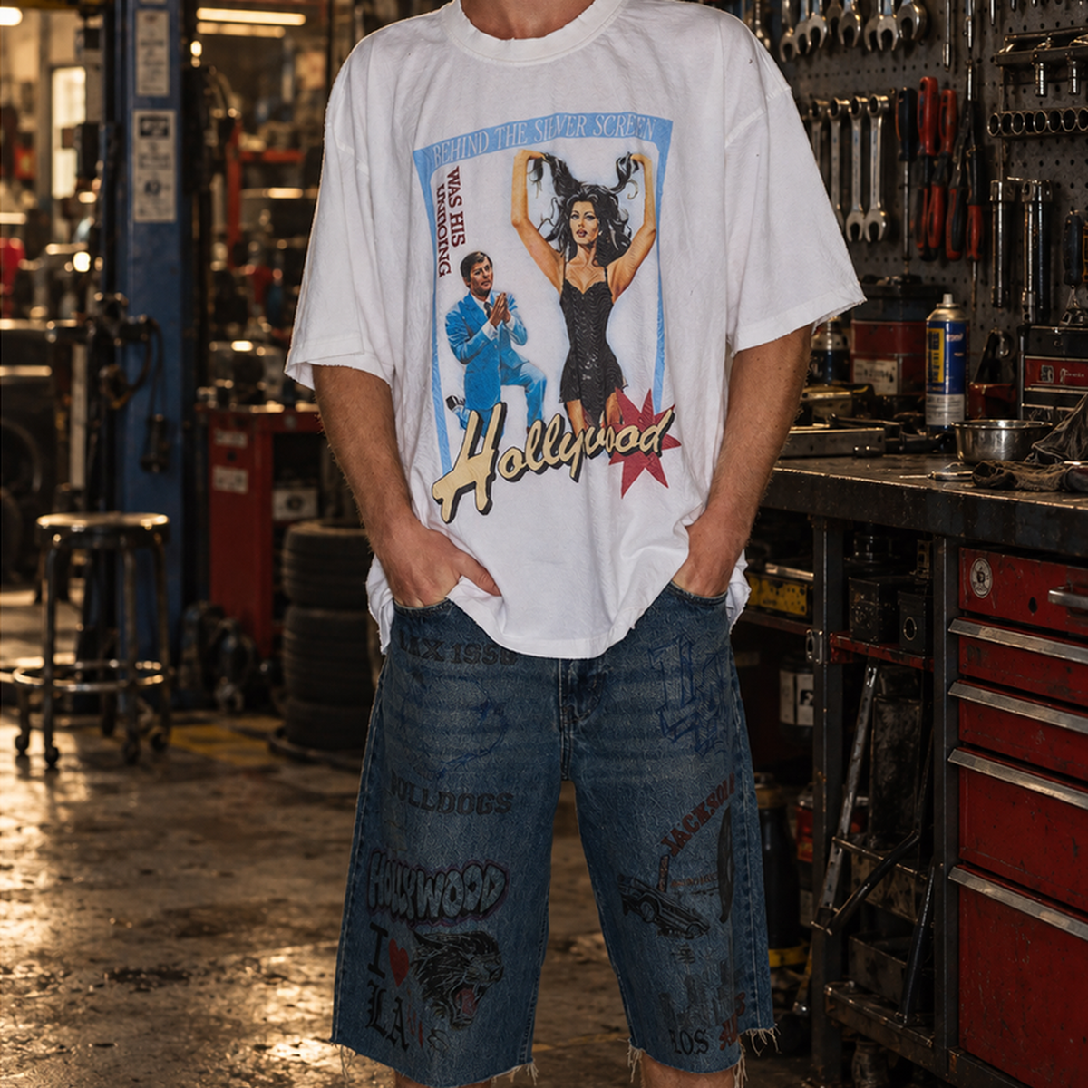 Amis et Fleurs LAX Denim Shorts – Mr.Something campaign