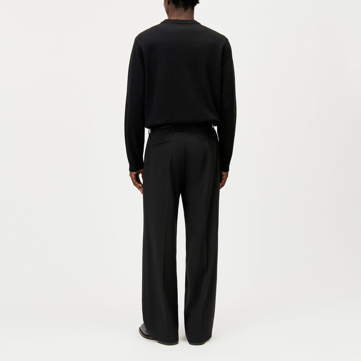 Drykorn Leek Black Wide Trousers – back