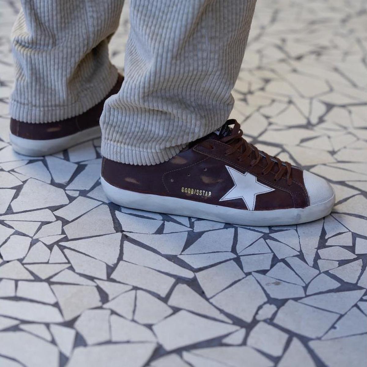 Golden Goose Super-Star Dark Red and Buttercream Sneakers – Mr.Something campaign