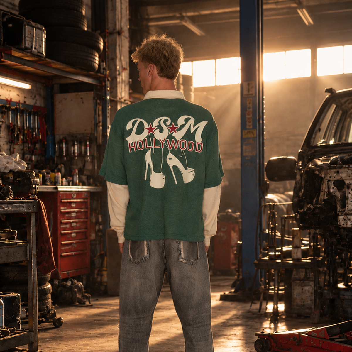 Diet Starts Monday Hollywood Waffle Polo Green – Mr.Something campaign