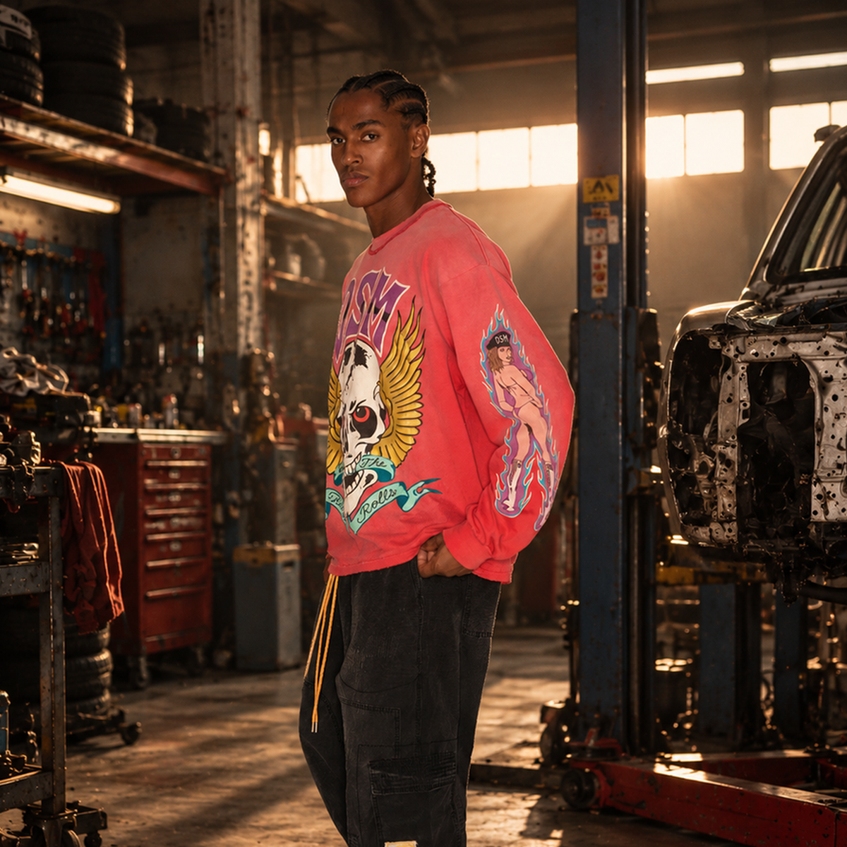 Diet Starts Monday Thunder Long Sleeve Red – Mr.Something campaign