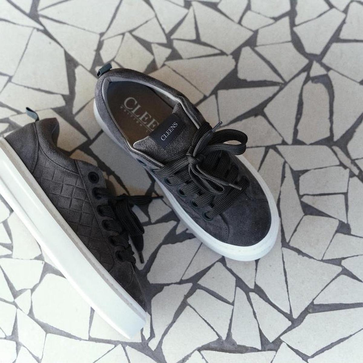 Cleens Ace Woven Suede Sneakers Graphite – Mr.Something campaign