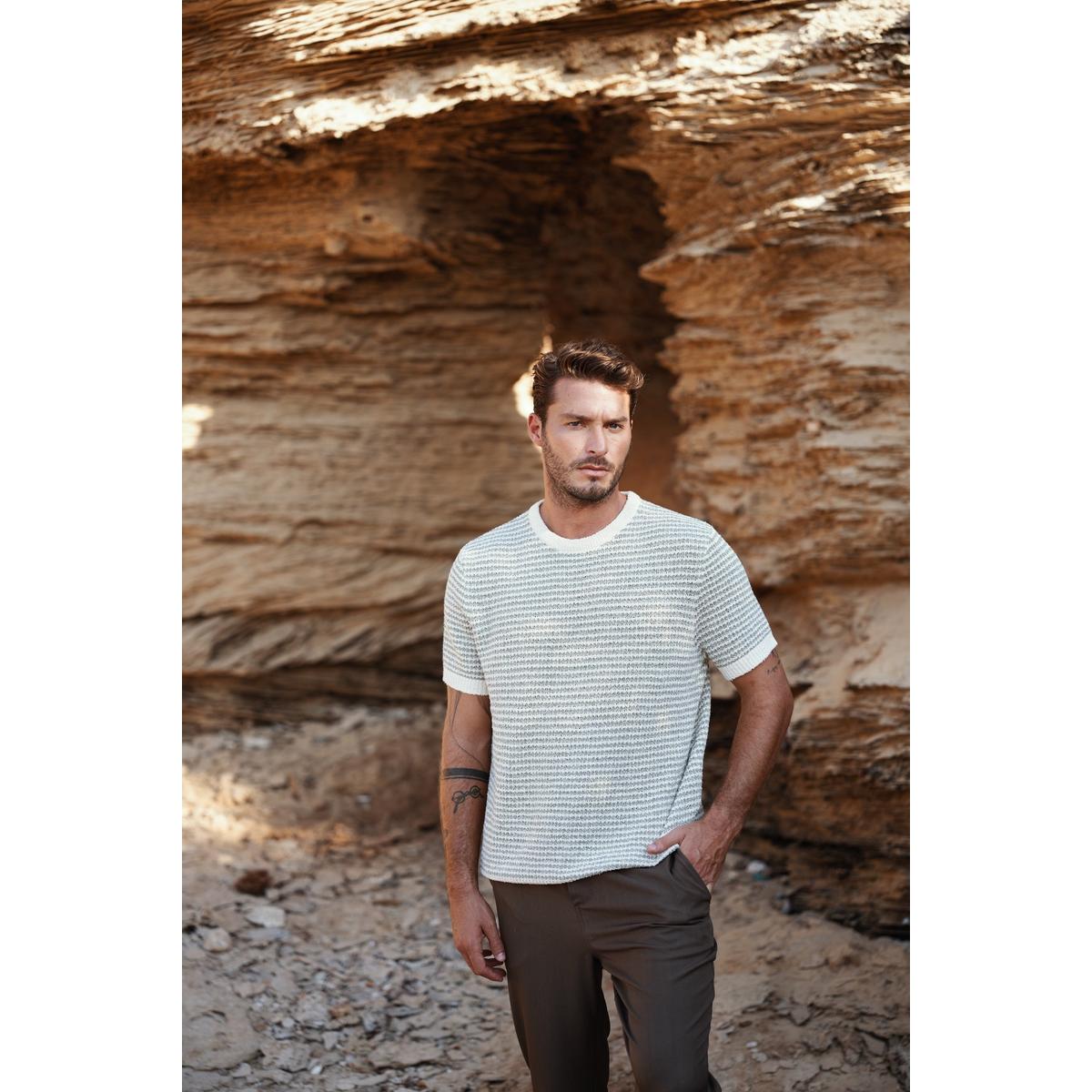NOBL Emmett Stripe Knit T-Shirt – Mr.something campaign