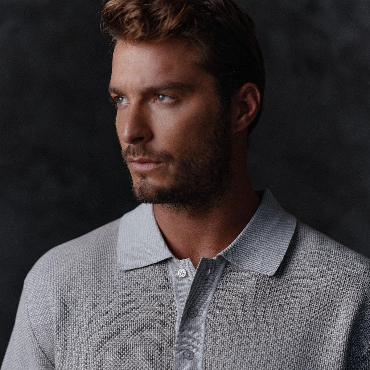 Drykorn Tamian Relaxed Knit Polo Grey